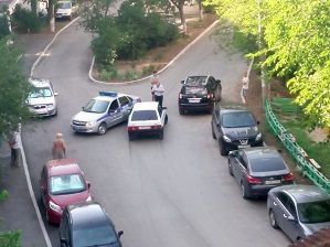 В Севастополе "девятка" столкнулась с автомобилем полиции [фото]