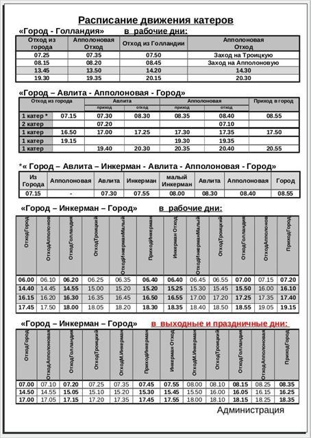 В Севастополе изменился график движения катеров: расписание