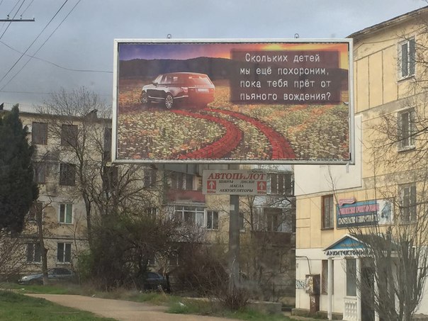 В Севастополе появился билборд против «пьяного» вождения [фотофакт]