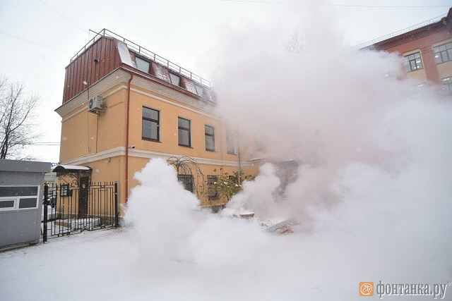 Украинское консульство в Петербурге забросали дымовыми шашками и костями [фото]